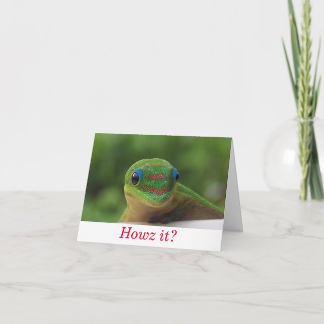 Hawaiian Christmas Howz it Holiday Card (Front)