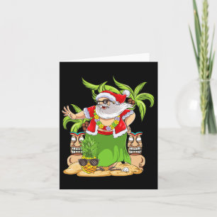 Hawaiian Christmas Mele Kalikimaka Hula Dance Sant Card
