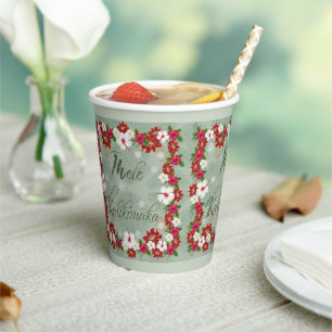 Hawaiian Christmas Mele Kalikimaka Paper Cup