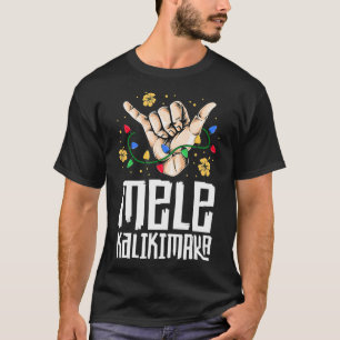 Hawaiian Christmas Men Mele Kaliki Shaka Kalikima T-Shirt