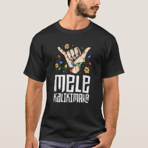 Hawaiian Christmas Men Mele Kaliki Shaka Kalikimak T-Shirt