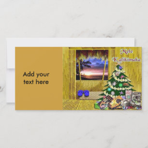 Hawaiian christmas photo card