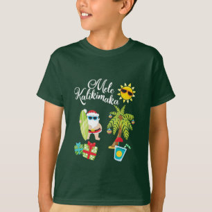 Hawaiian Christmas. Santa Claus  Mele Kalikimaka. T-Shirt