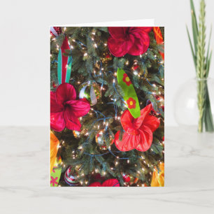 Hawaiian Christmas Tree Holiday Card