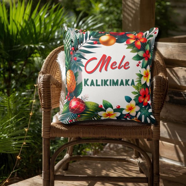Hawaiian Christmas – Tropical Wreath  Cushion (Creator Uploaded)