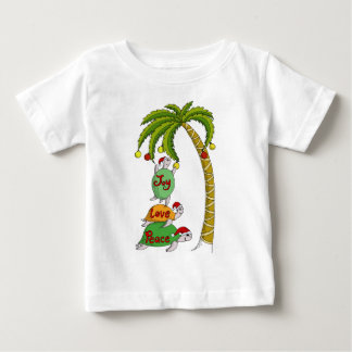 Hawaiian Christmas Turtle Santas Baby T-Shirt