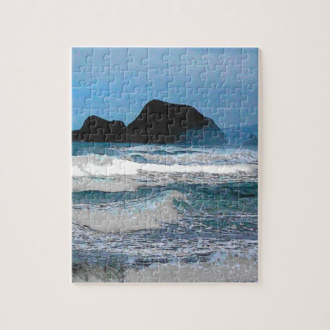 Hawaiian Coast Blue Sky Jigsaw Puzzle (Vertical)