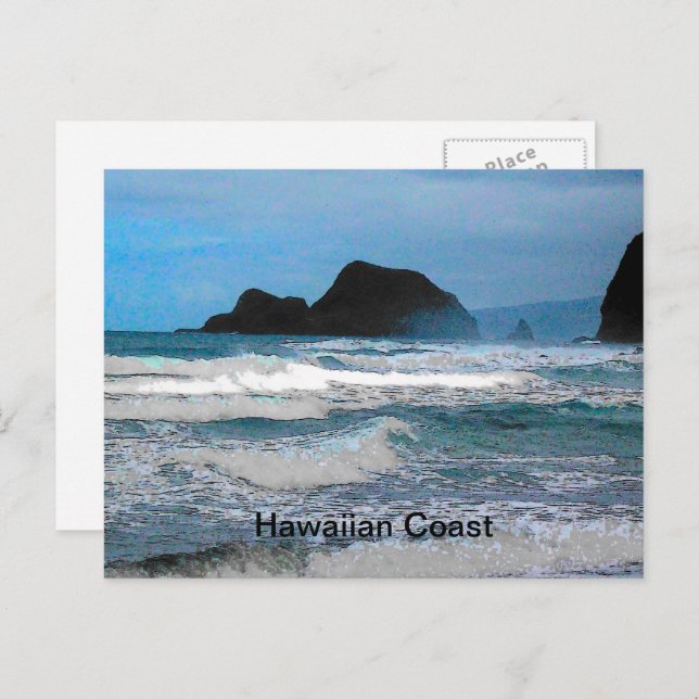 Hawaiian Coastal Island Ocean Tropical Paradise Postcard (Front/Back)