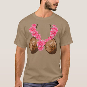 Hawaiian Coconut BraCool Halloween Flowery T-Shirt