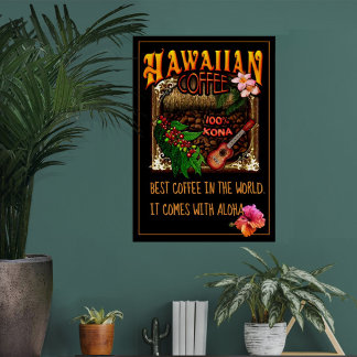 Hawaiian Coffee Poster