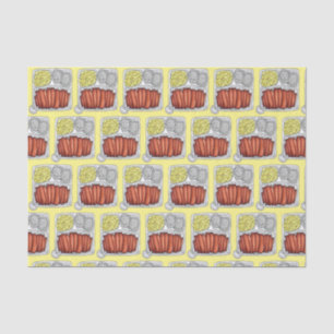 Hawaiian Cuisine Plate Lunch Rice Macaroni Salad Tissue Paper