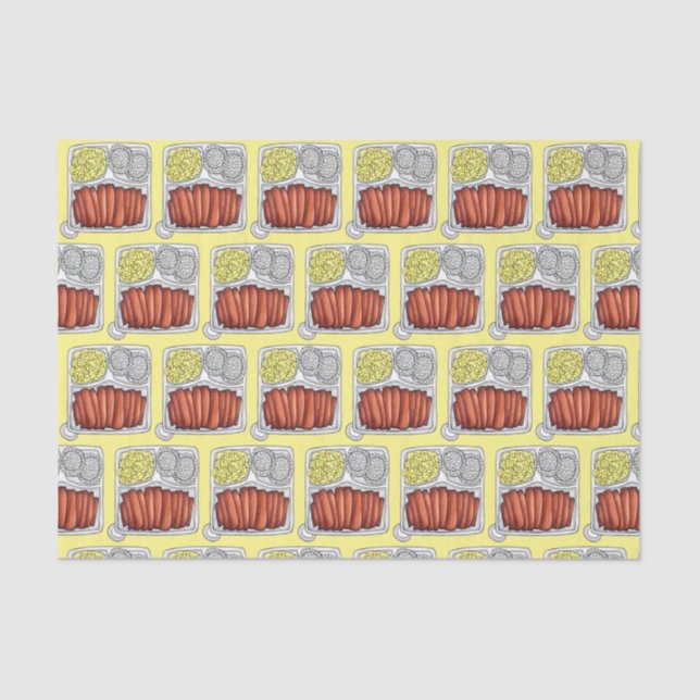 Hawaiian Cuisine Plate Lunch Rice Macaroni Salad Tissue Paper (Front)