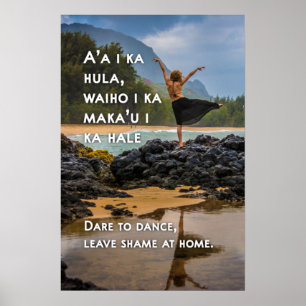 Hawaiian Dare to Dance Motivational Poster