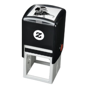 Hawaiian Dinosaur Ukulele Self-inking Stamp