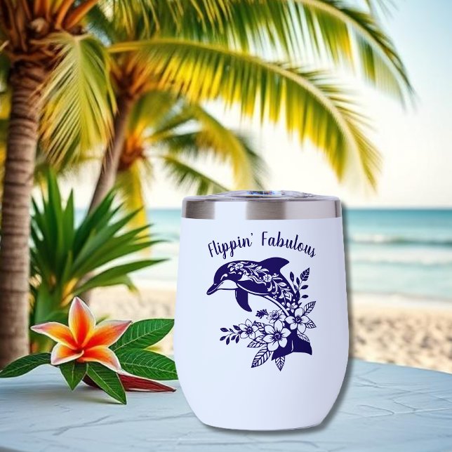 Hawaiian Dolphin- Flippin' Fabulous-Dark Blue (Creator Uploaded)