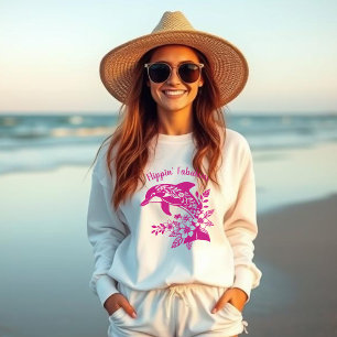 Hawaiian Dolphin Flippin’ Fabulous Pink Sweatshirt