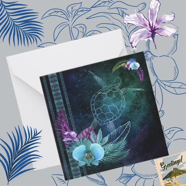 Hawaiian Dreams Square Note Card (Creator Uploaded)