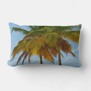 Hawaiian Exotic Beach Palm Trees Lumbar Cushion