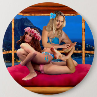 HAWAIIAN FANTASY WRESTLING 6 CM ROUND BADGE
