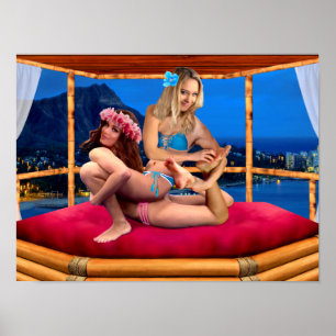 HAWAIIAN FANTASY WRESTLING POSTER