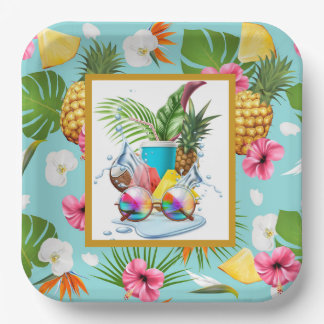 Hawaiian Feast  Paper Plate