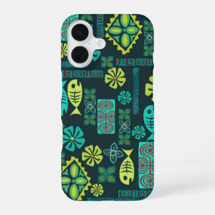 Hawaiian Fish and Flower Icons Phone Case