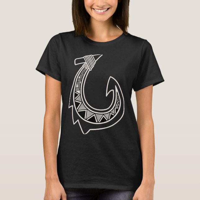 Hawaiian Fish Hook, Fishing T-Shirt (Front)