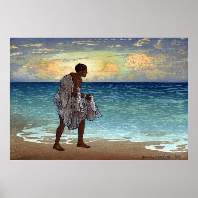 Hawaiian Fisherman - Charles William Bartlett Poster (Front)