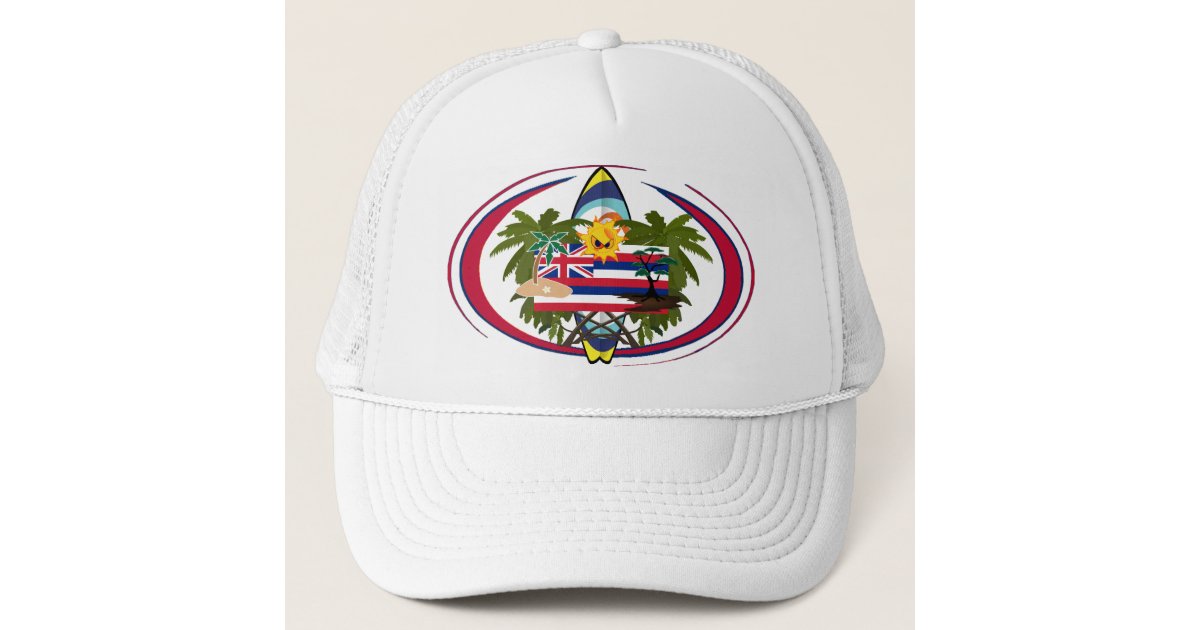Hawaiian Flag Logo Trucker Hat! Trucker Hat | Zazzle