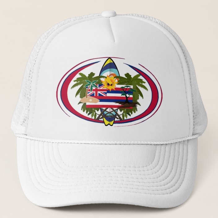 Hawaiian Flag Logo Trucker Hat! Trucker Hat | Zazzle.co.uk
