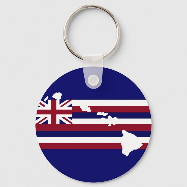 Hawaiian flag n islands Key chain (Front)