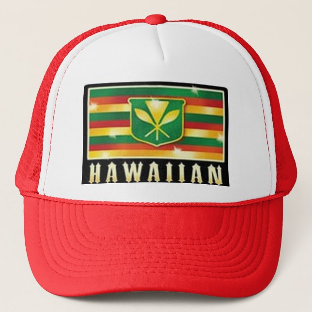 hawaiian flag trucker hat (Front)