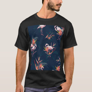 Hawaiian Flamingo: Tropical Vintage Artwork T-Shirt