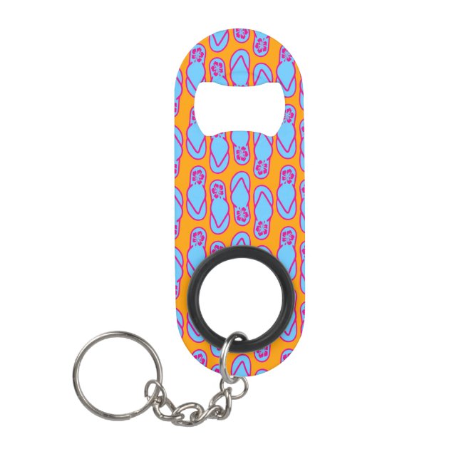 Hawaiian Flip Flops in Blue & Orange (Front)