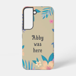 Hawaiian Floral Design on Sand Samsung Galaxy Case