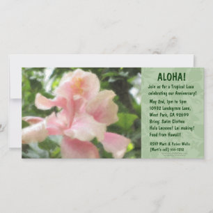 Hawaiian Floral Luau Invitations