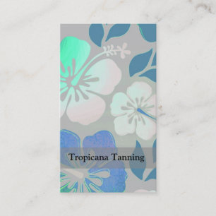 Hawaiian Floral Pattern Personalised Business Card