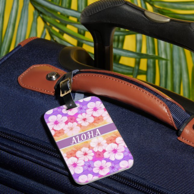 Hawaiian Flower Aloha 01  Luggage Tag (Front Insitu 1)