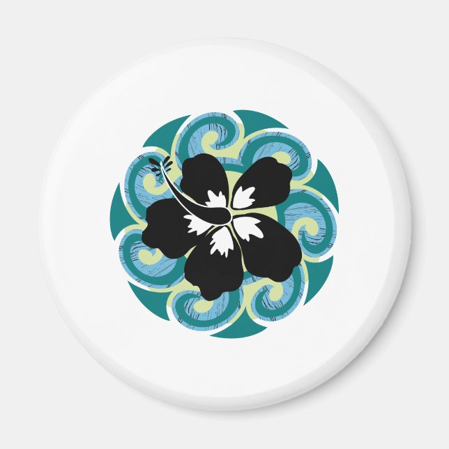 Hawaiian Flower Magnet (Front)