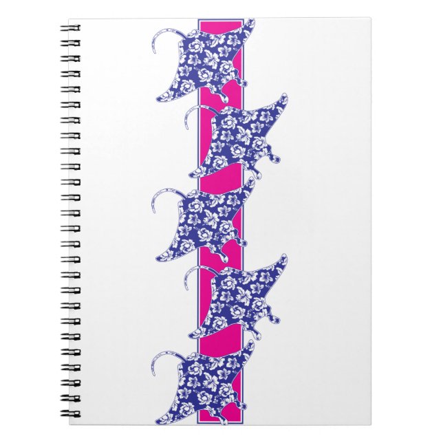 Hawaiian-Flower-Manta-Rays Notebook (Front)