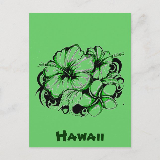 Hawaiian Flower Postcard (Front)