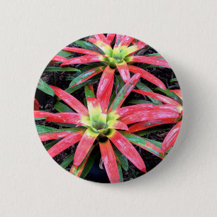 Hawaiian Flower Round Button