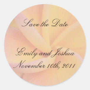 Hawaiian Flower Save the Date Sticker