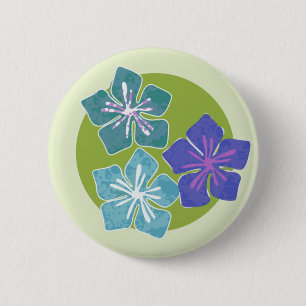 Hawaiian Flowers 1 6 Cm Round Badge
