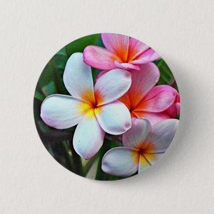 Hawaiian Flowers Button