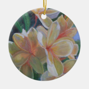 HAWAIIAN FLOWERS Ceramic Ornament