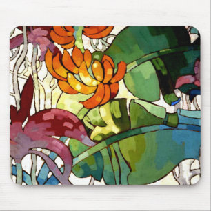 Hawaiian Flowers, colourful painting, Mouse Mat
