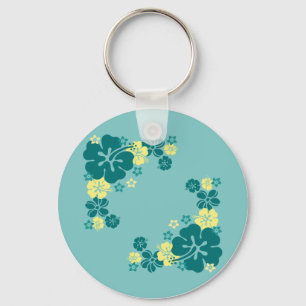 Hawaiian Flowers Key Ring