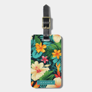 Hawaiian Flowers Luggage Tags