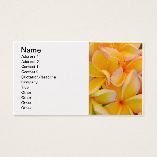 Hawaiian Frangipani Business Card